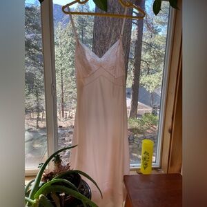 Vanity Fair Pink Lace Slip Dress, size L